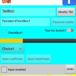 Screenshot der Beispiel-App