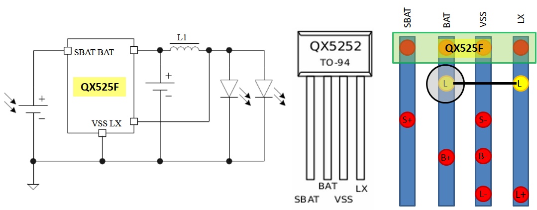 Schaltung mit dem QX5252F