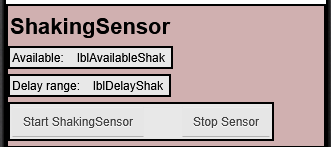 Bereich Schüttelsensor