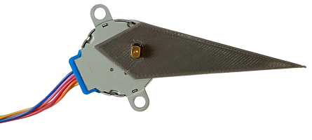 Fahne für den Schrittmotor