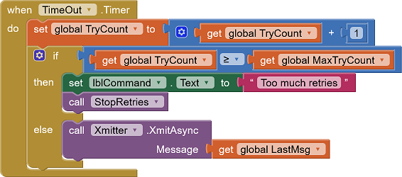 Widerholung des Nachrichtenversands