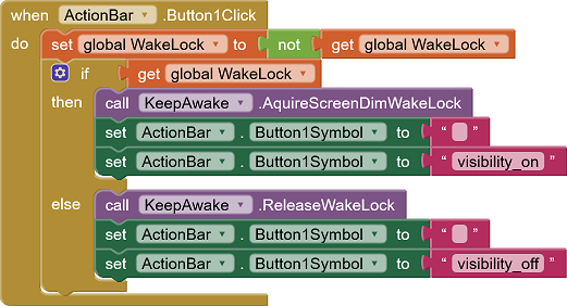 Screen1: Actionbar.Button1Click-Ereignis