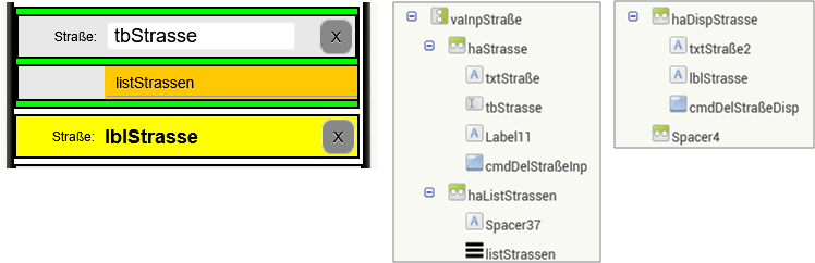 Bereich Straßenauswahl