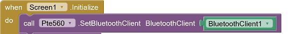 Initialisierung der Extension